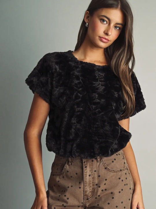 Faux Fur Pullover