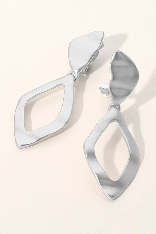 GeoGleam Clip-On Earrings