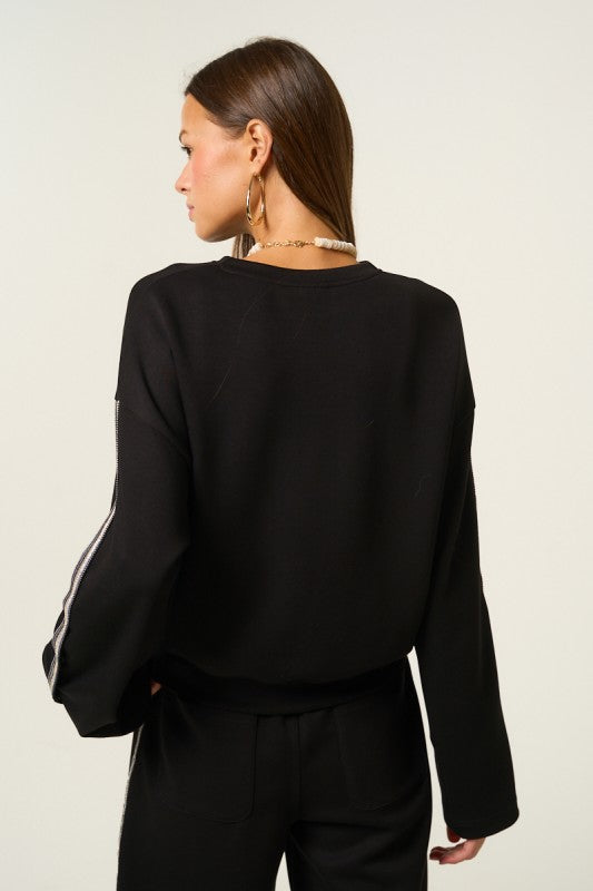 Sleeve Trim Pullover