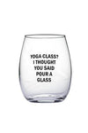 Yoga Class Glass