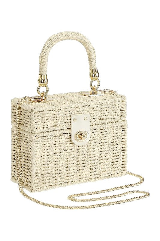 Wicker Box Bag