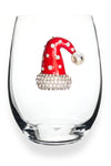 Christmas Hat Wine Glass