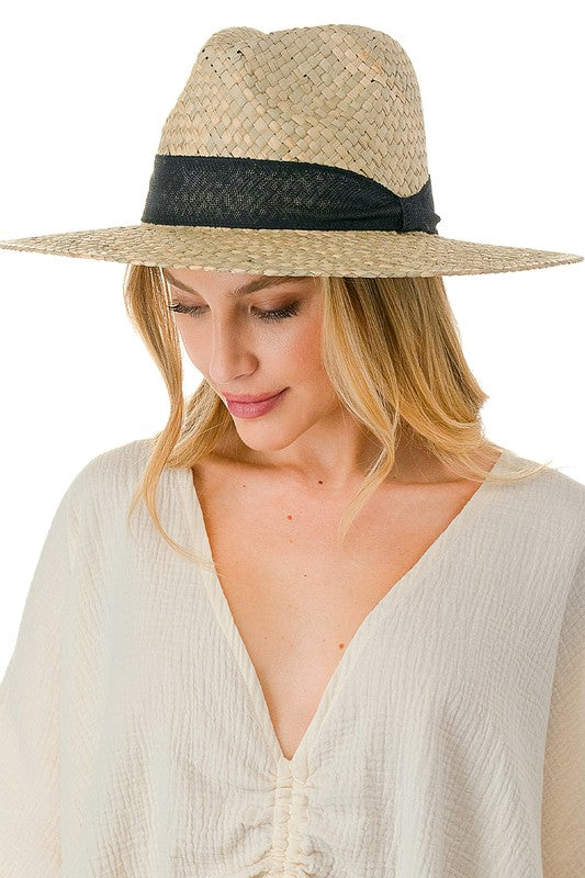 Banded Straw Hat