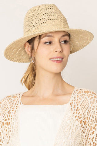 Patterned Panama Hat