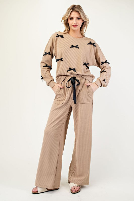 Ribbon Drawstring Pants