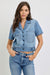 Short Sleeve Denim Top