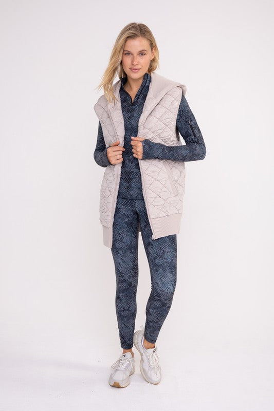 Oversized Quilted Zip-Up Vest