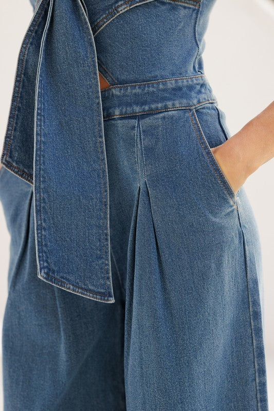 Sweetheart Denim Jumpsuit