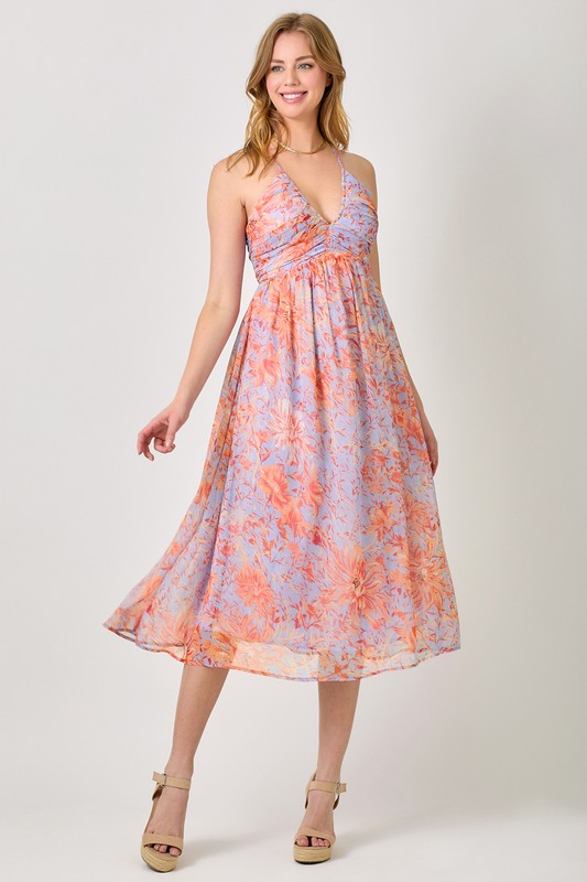 Criss Cross Back Midi Dress