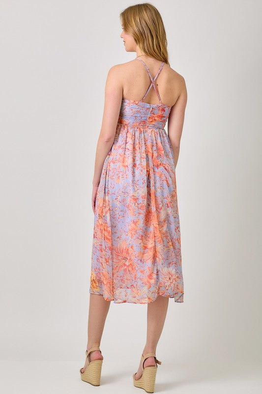 Criss Cross Back Midi Dress