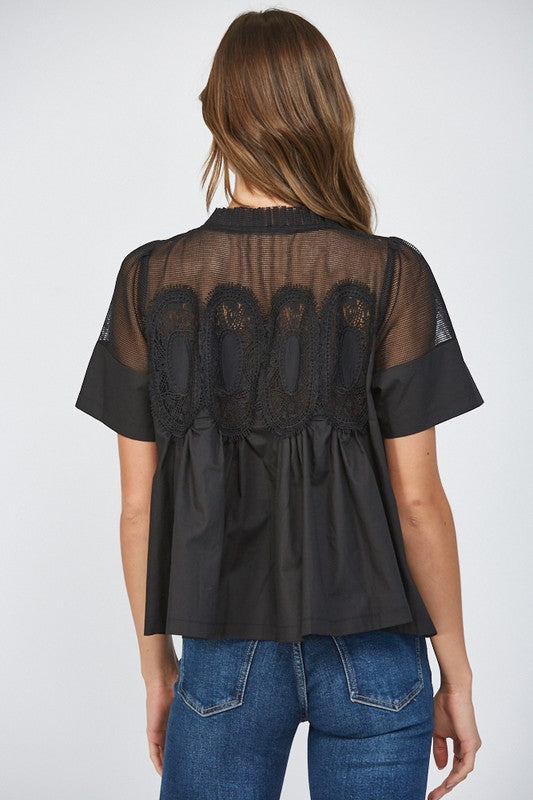 Noir Babydoll Top