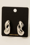 Double Tear Stud Earrings