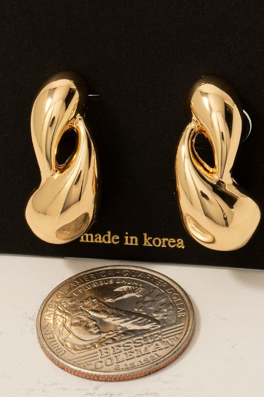 Double Tear Stud Earrings