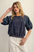 Denim Puff Sleeve Top