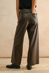 Pintuck Faux Leather Pants