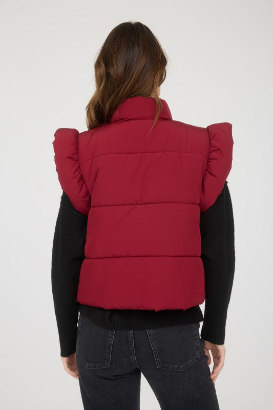 Bow Detail Puffer Vest
