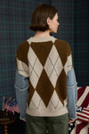 Argyle and Denim Sweater