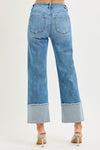 Medium Wash Wide Cuff Jeans by Risen