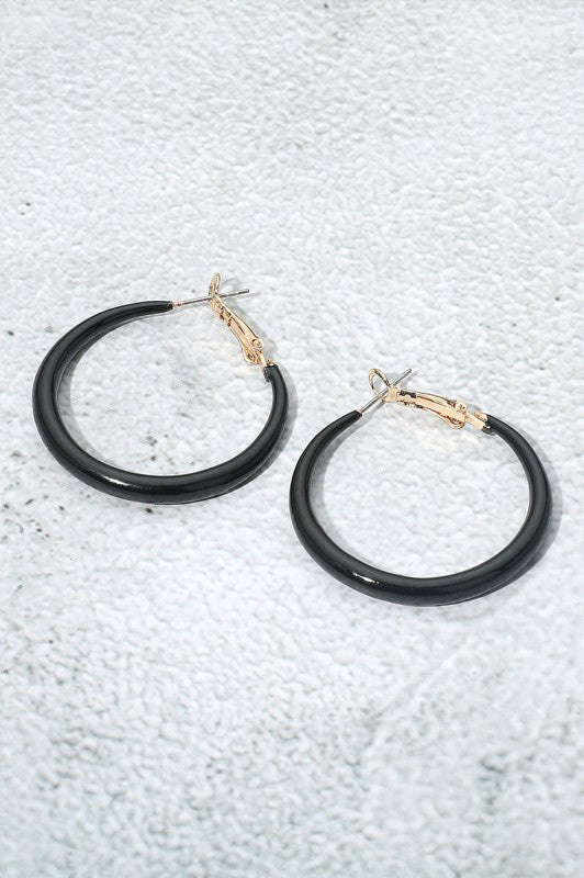 Resin Hoop Earrings