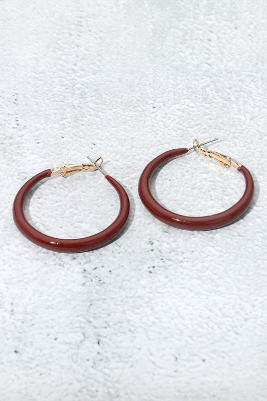 Resin Hoop Earrings
