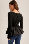 Bubble Peplum Top