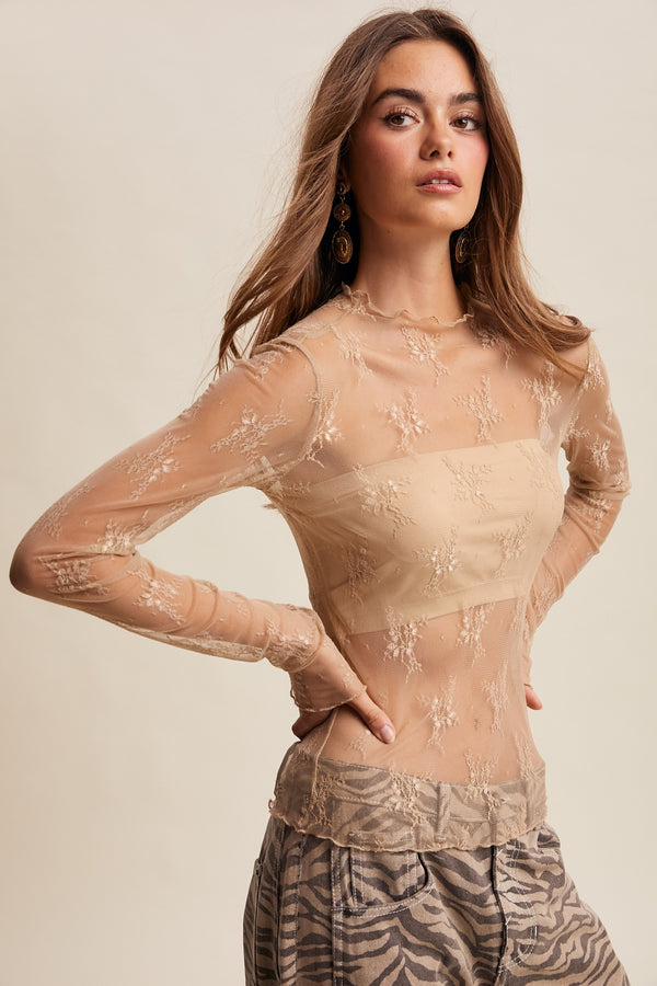 Sheer Lace Top
