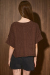 Short Sleeve Cable Sweater