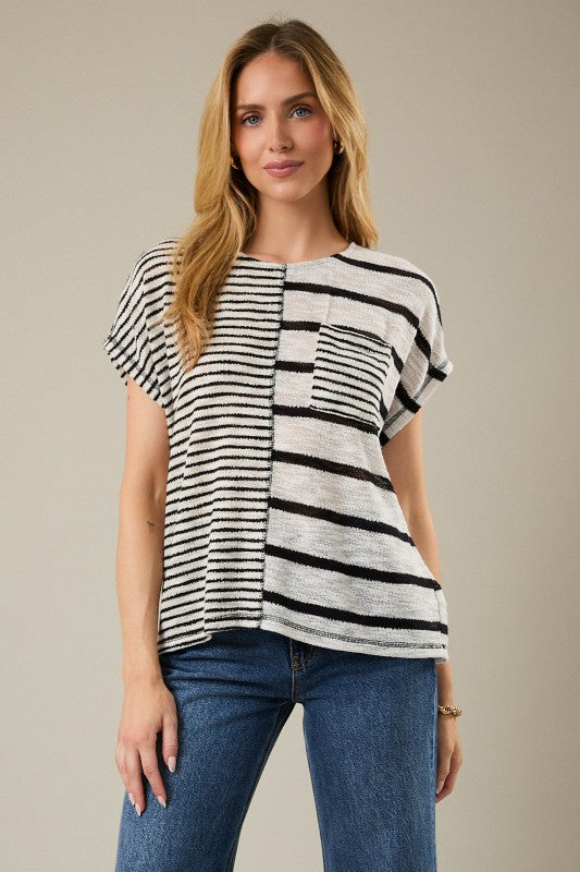 Pocket Stripe Top