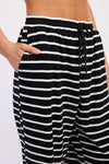 Striped Drawstring Bottom
