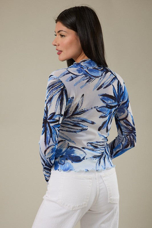 Botanical Mesh Top