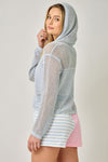 Mixed Crochet Weave Hoodie
