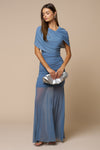 Wrapped Shoulder Maxi Dress