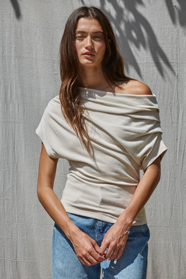 Off Shoulder Drape Top