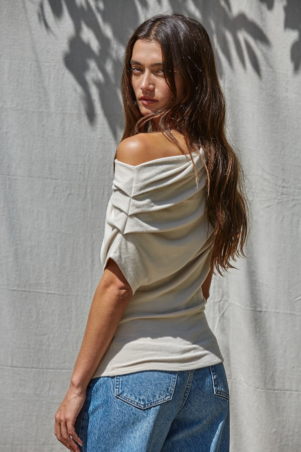 Off Shoulder Drape Top