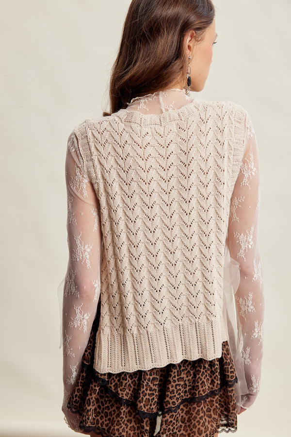 Ribbon Tie Vest