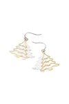 Two Tone Christmas Tree Earrings