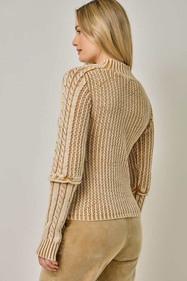 Washed Mock Neck