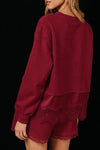 Lace Hem Sweatshirt