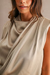 Satin Drape Top