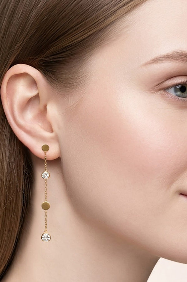 Crystal Disk Earrings