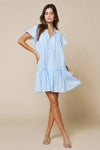 Eyelet Ruffled Shift Dress