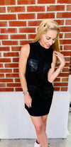 Leather Pocket Dress