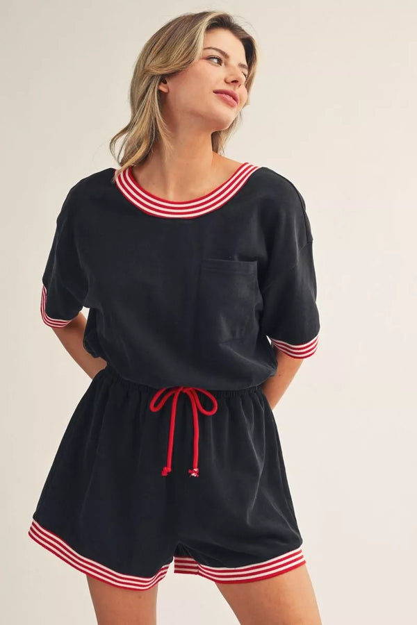 Stripe Accent Romper
