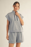 Half Zip Short Set