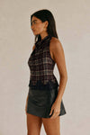 Plaid Halter Top