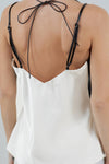 Leather and Satin Tank