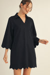 Scallop Hem Dress