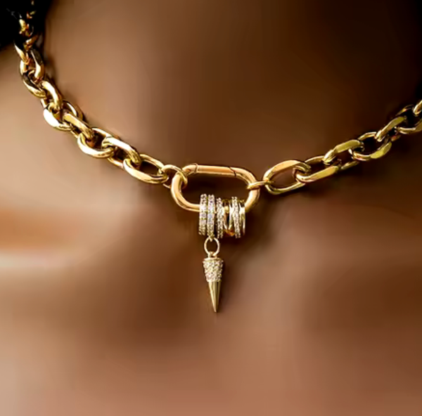 Horn Pavé Necklace
