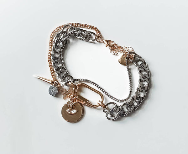 Horn & Evil Eye Bracelet