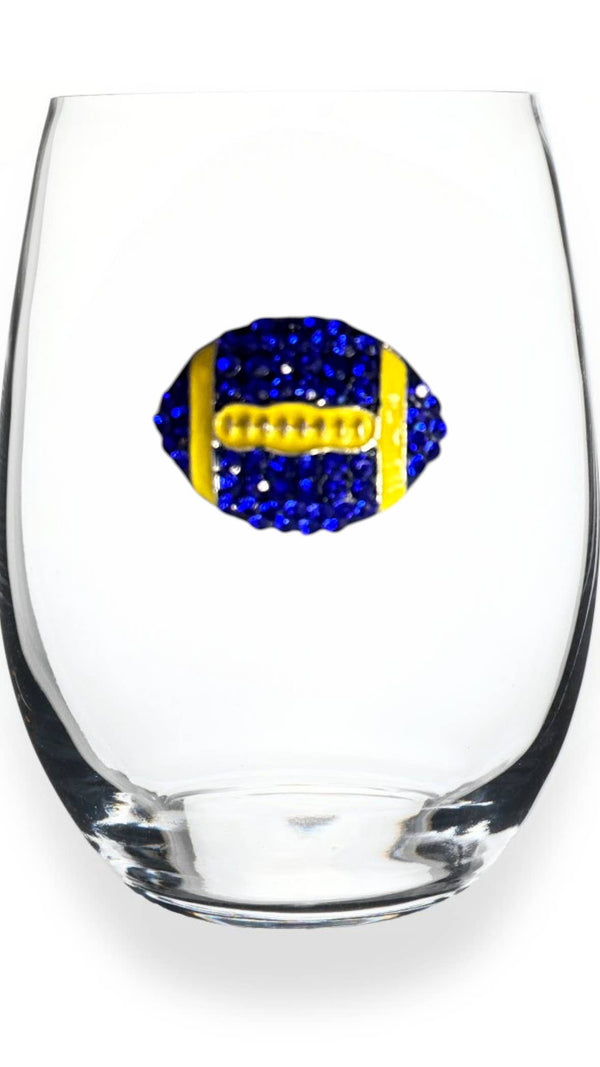 Football Stemless Wine Glass